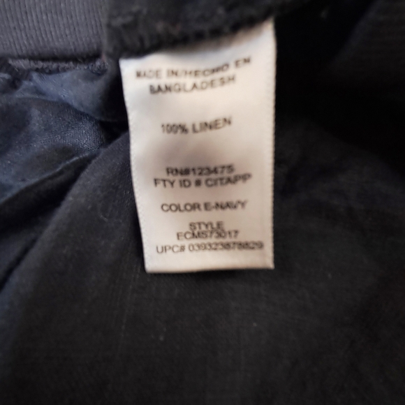 Ellen Tracy Blue Dress Pants with Adjustable Waist and Straight-Cut Legs - Picture 6 of 8